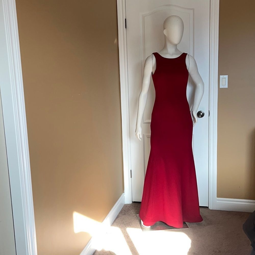 Red dress with open back/ Size 7
